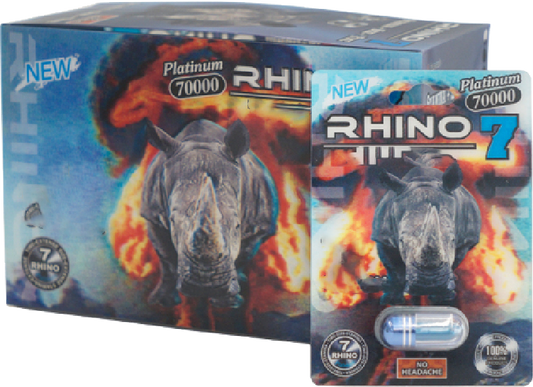 Rhino | Platinum 7 70000 Single 20 Pills Pack